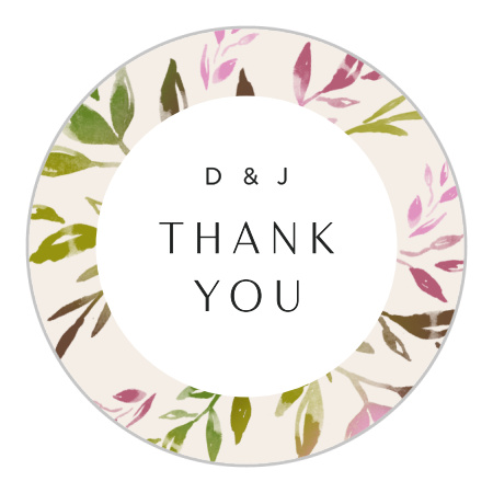Vibrant Foliage Wedding Stickers