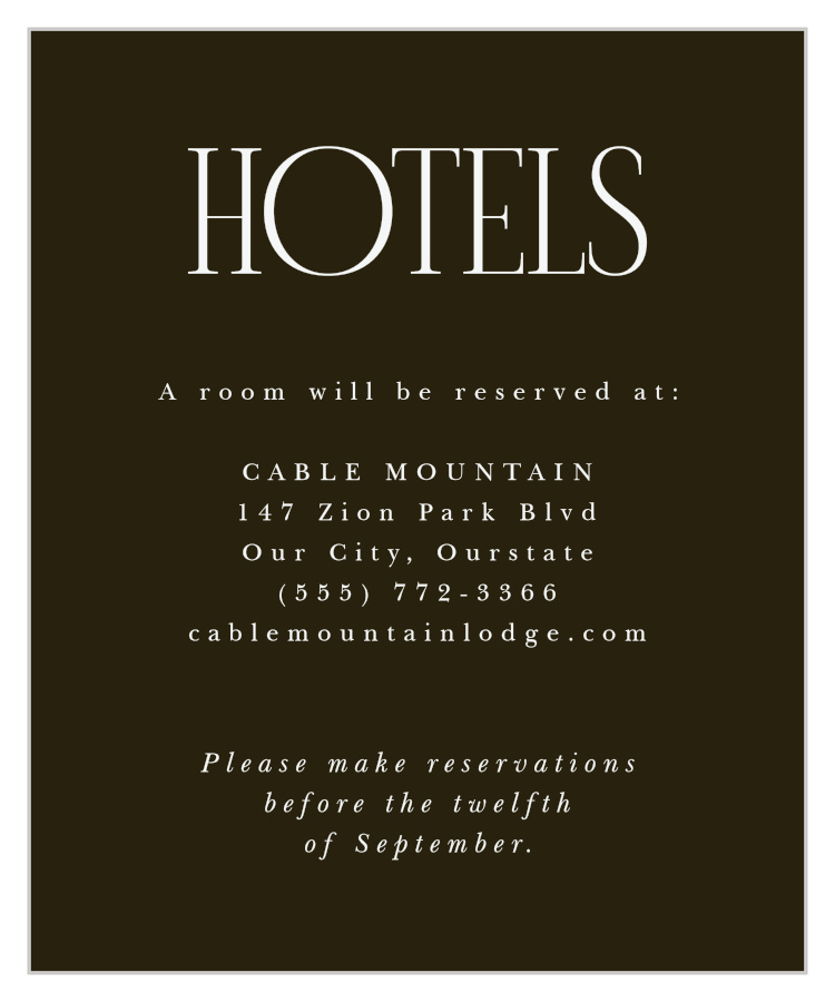 Wild Ophelia Accommodation Cards