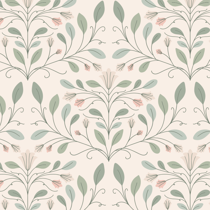 Create a classy garden on any wall in your home with our Diamond Leaves Peel and Stick Wallpaper.