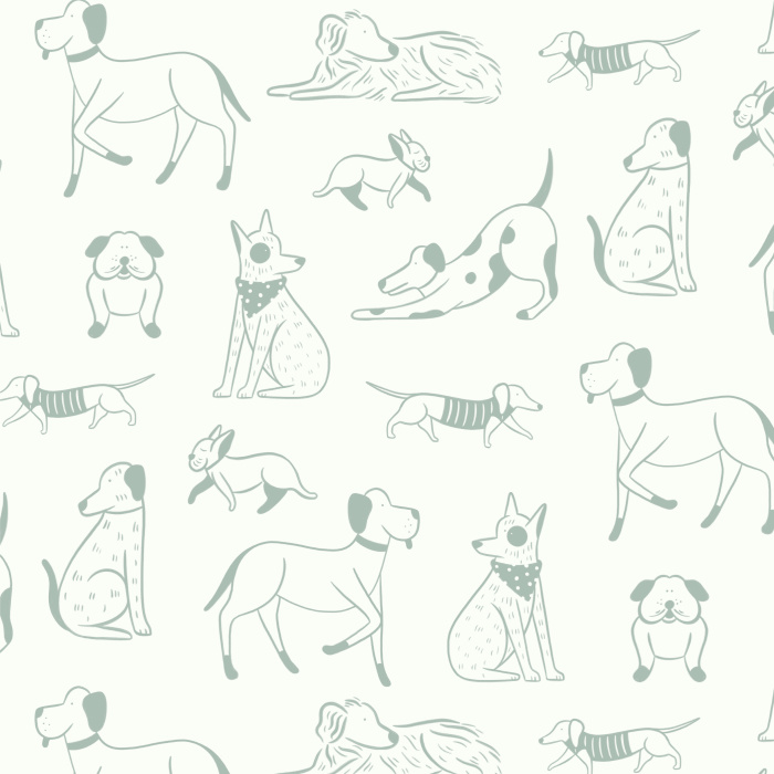 Add some personality to your home with our adorable City Dogs Peel and Stick Wallpaper.
