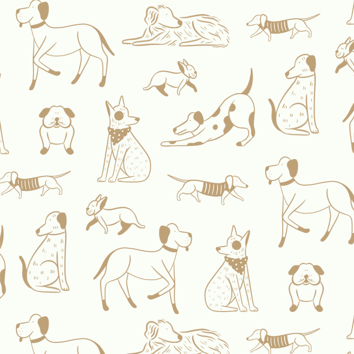 Add some personality to your home with our adorable City Dogs Peel and Stick Wallpaper.