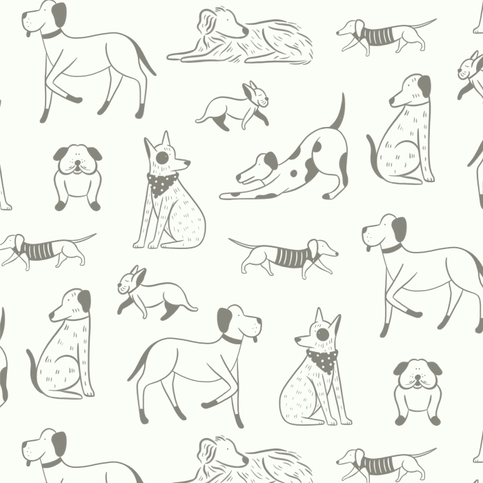 Add some personality to your home with our adorable City Dogs Peel and Stick Wallpaper.