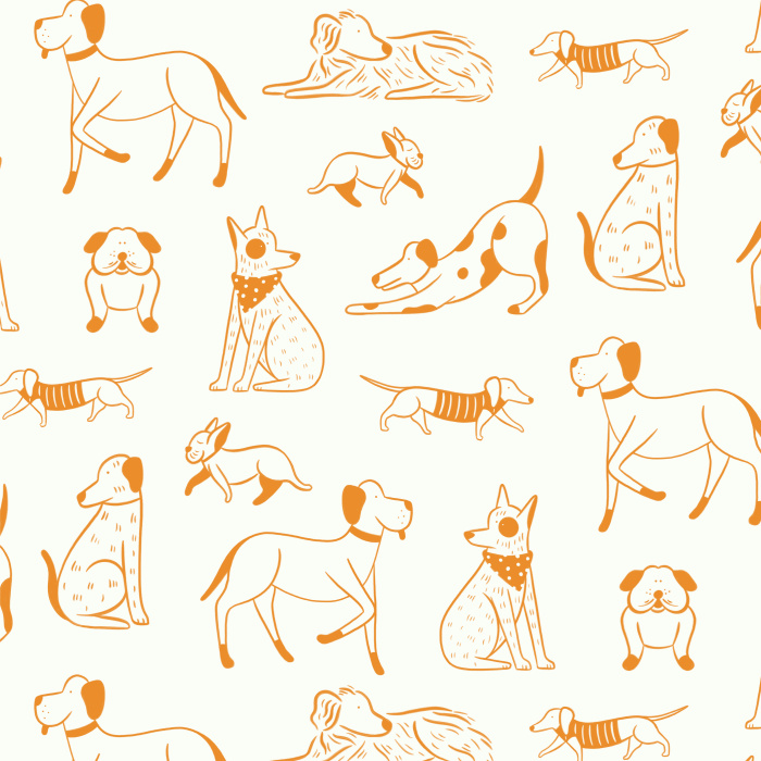 Add some personality to your home with our adorable City Dogs Peel and Stick Wallpaper.