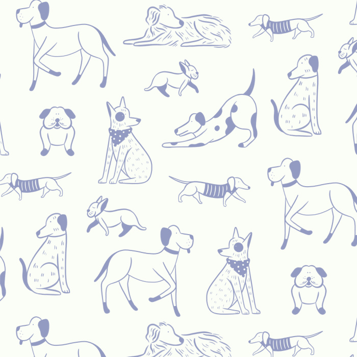 Add some personality to your home with our adorable City Dogs Peel and Stick Wallpaper.
