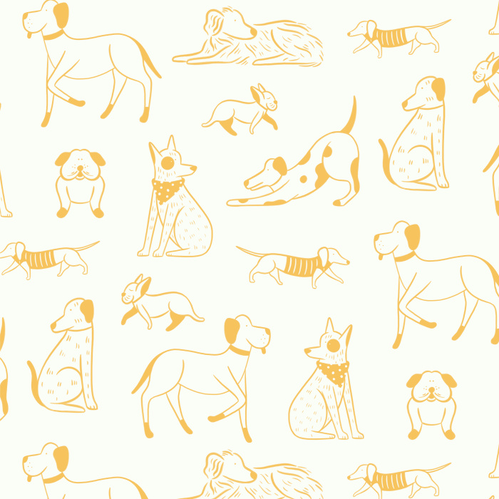 Add some personality to your home with our adorable City Dogs Peel and Stick Wallpaper.