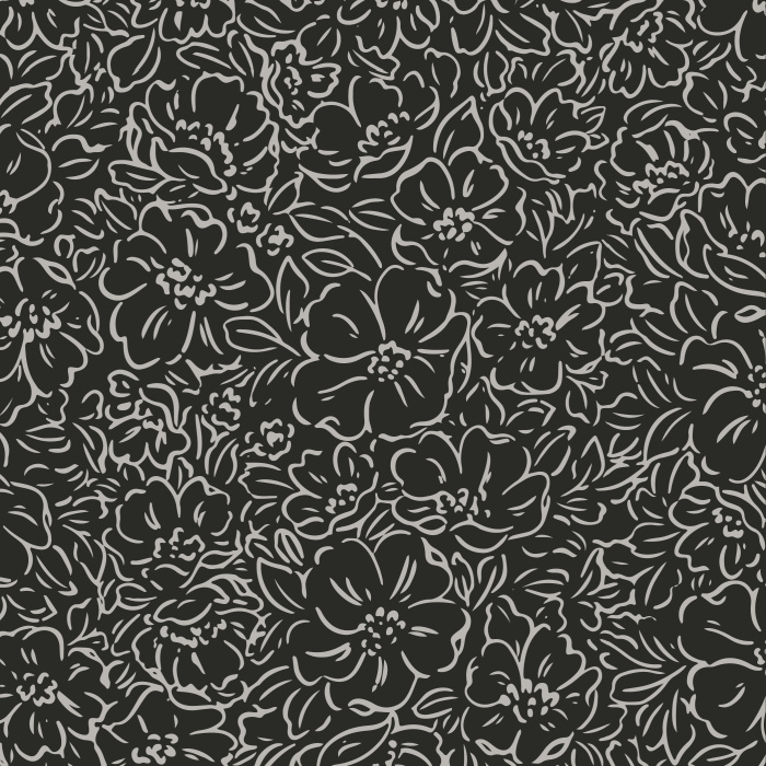 Add an elegant garden to any room in your home with our Outlined Blooms Peel and Stick Wallpaper.