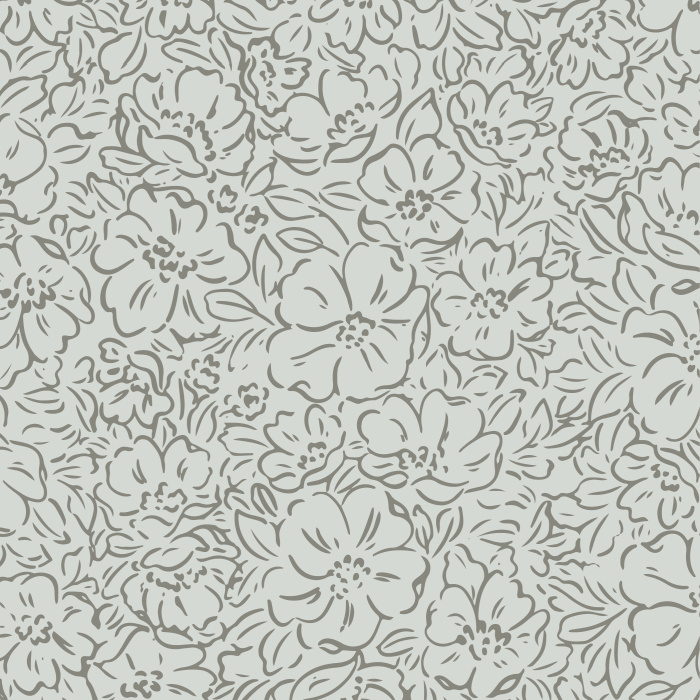 Add an elegant garden to any room in your home with our Outlined Blooms Peel and Stick Wallpaper.