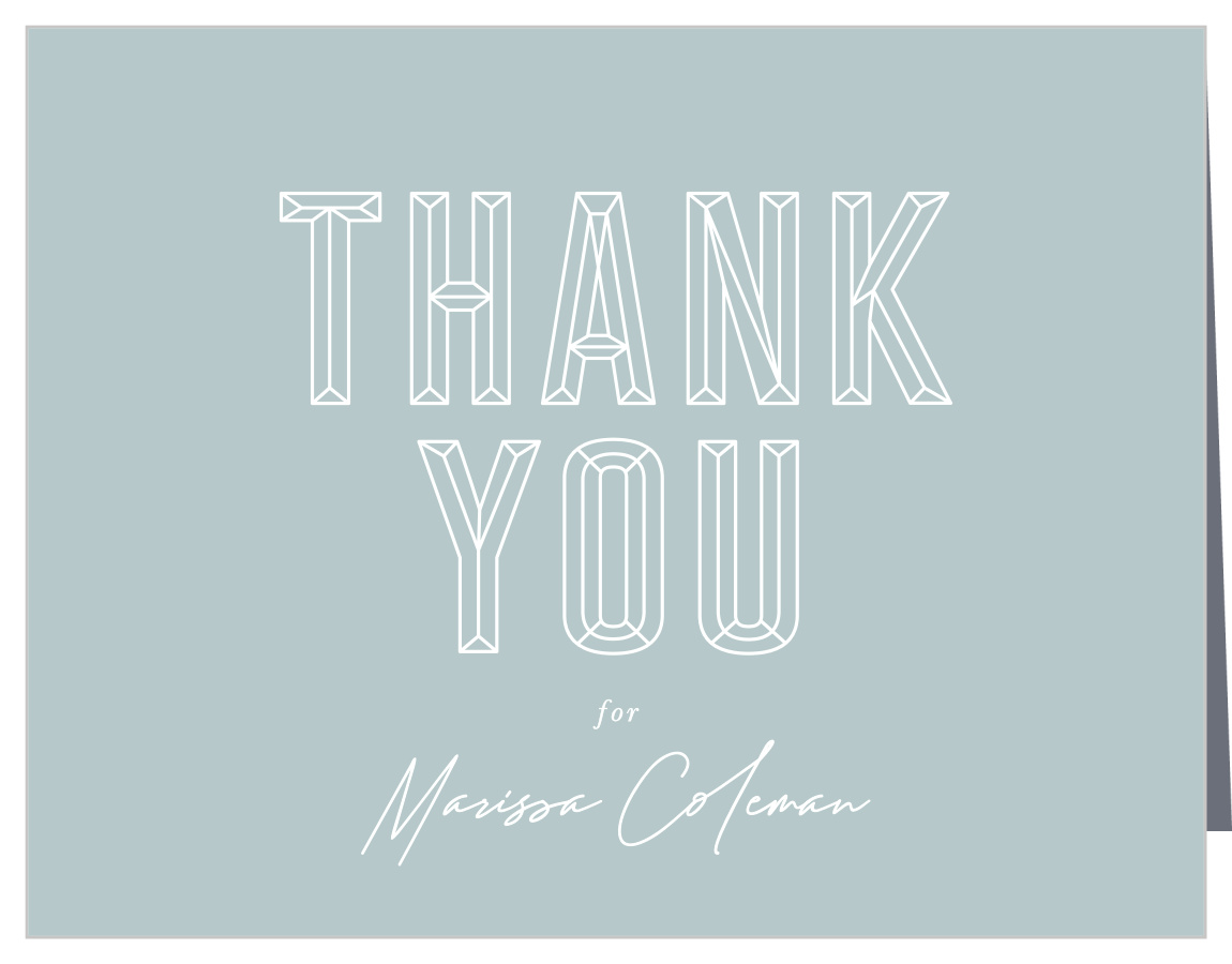 Outlined Year Graduation Thank You Cards