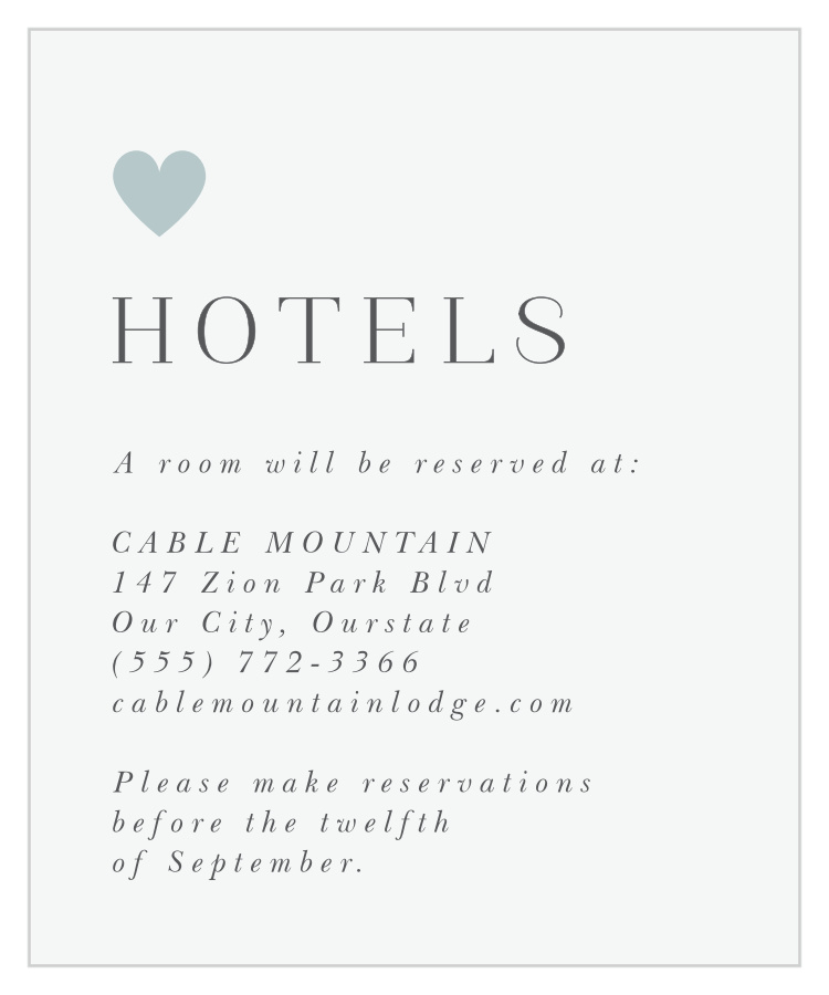 Rings & Stripes Accommodation Cards