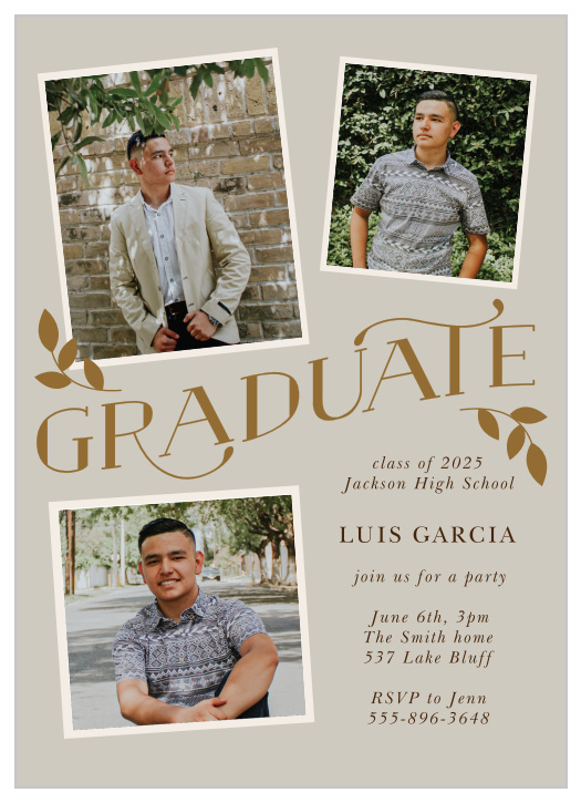 Our Laurel Frame Graduation Invitations bring your family and friends together to celebrate your academic achievement!