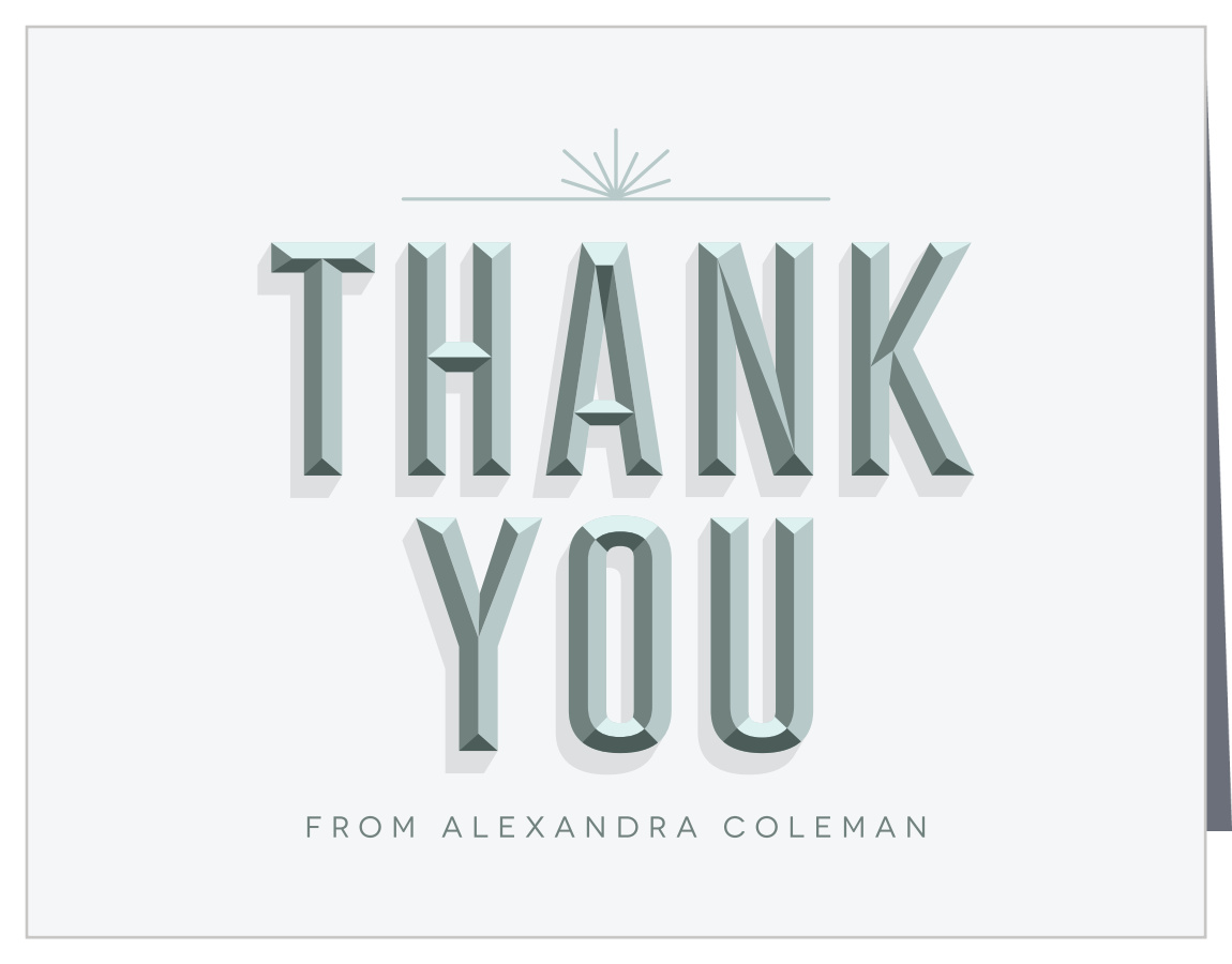 Bevel Grad Graduation Thank You Cards
