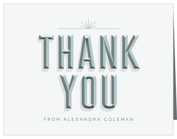 Show your appreciation for all the support Bevel Grad Graduation Thank You Cards. 