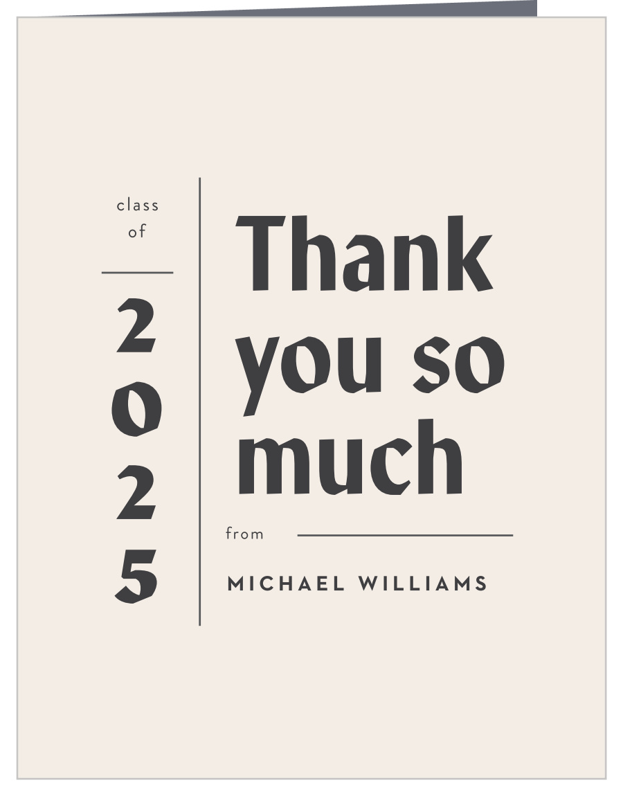 Mod Grid Graduation Thank You Cards