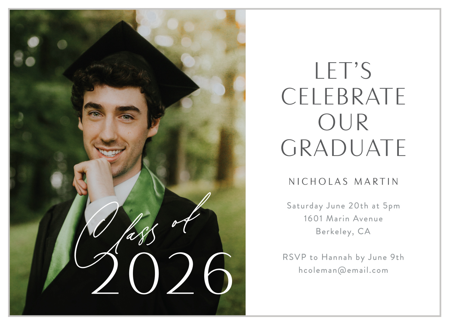 Class Year Graduation Invitations