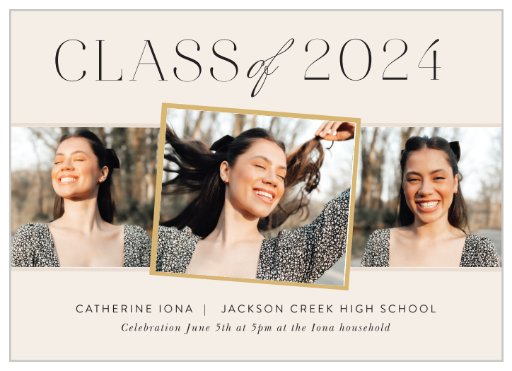 Share the big news of your momentous achievement with family and friends when you send out our Golden Year Graduation Invitations.