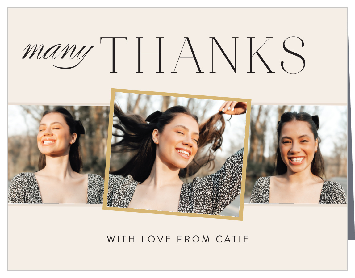 Golden Year Graduation Thank You Cards