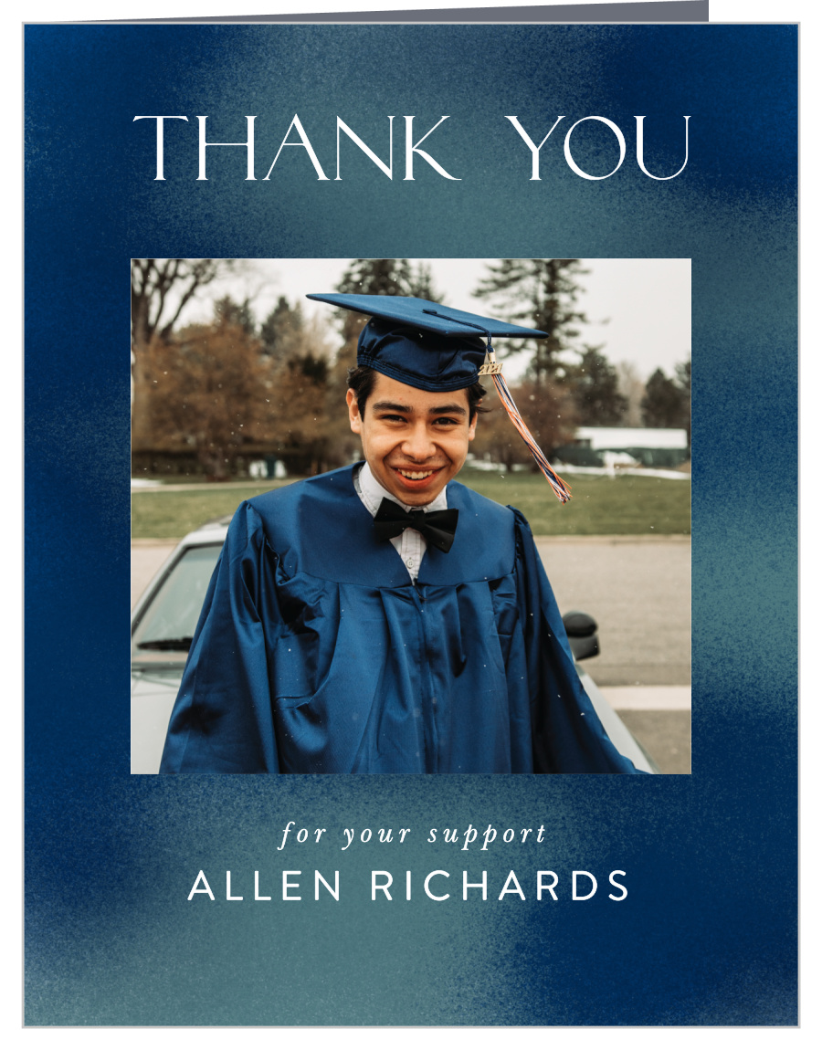 Frosted Colors Graduation Thank You Cards