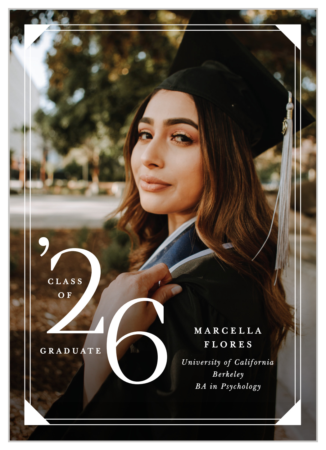 Bordered Connection Graduation Announcements