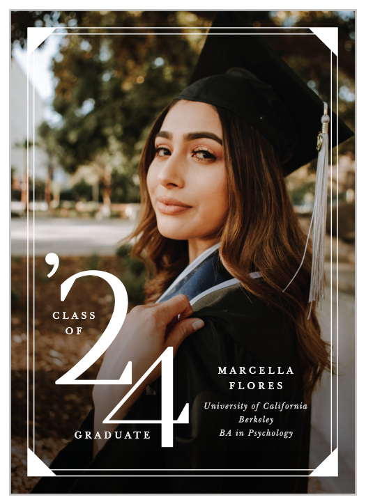Let family and friends know what you have accomplished with our Bordered Connection Graduation Announcements.