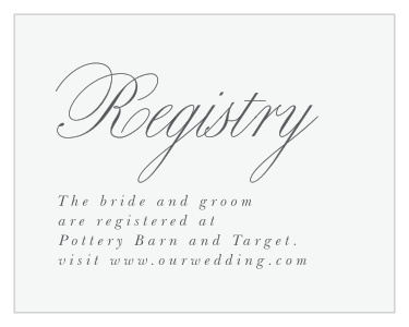 Share your registry information with all your friends and family with our Rings & Stripes Registry Cards.