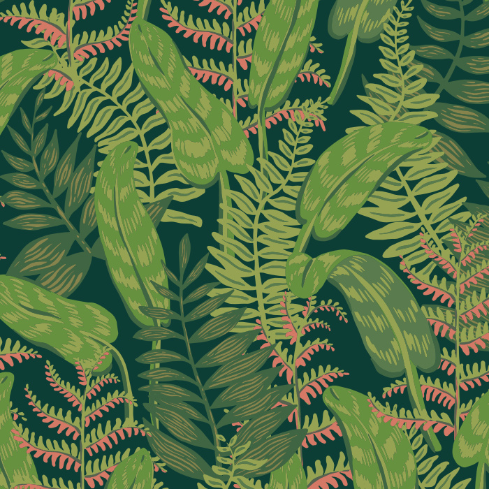 Infuse the vibes of a tropical paradise into your home or office with our Fern Canyon Peel and Stick Wallpaper.