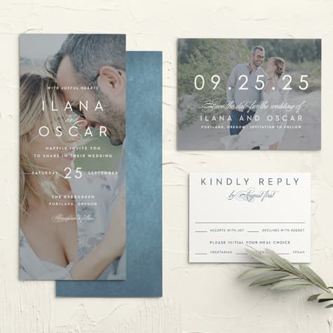 Opaque Love Tea Wedding Invitations
