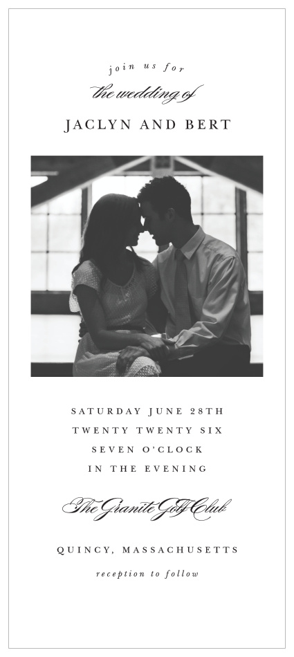 Announce your big day in style with our Classic Photo Tea Wedding Invitations.