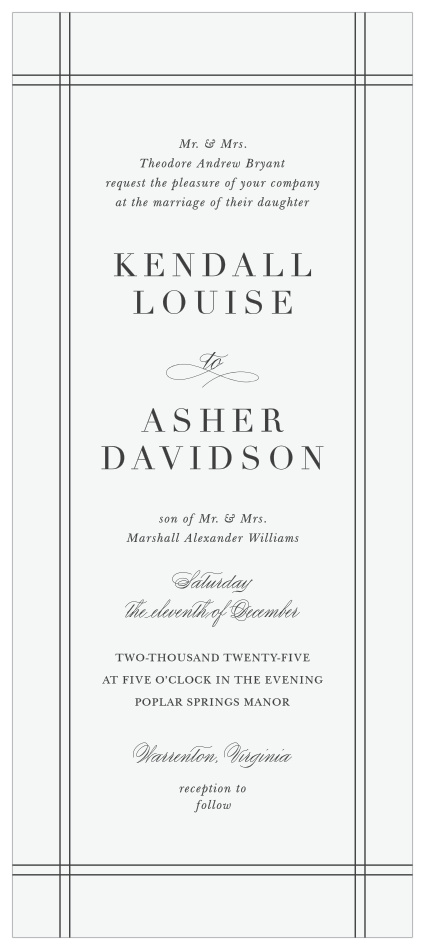 Black And White Wedding Invitations - Match Your Color & Style Free!