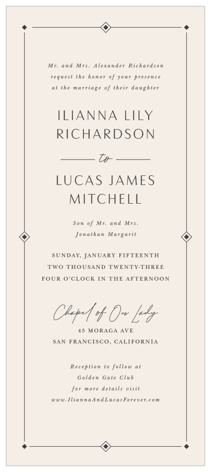Our Ilianna Elegance Tea Wedding Invitations are sure to bring family and friends together to celebrate your big day!