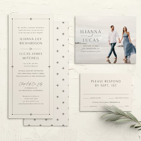 Ilianna Elegance Tea Wedding Invitations