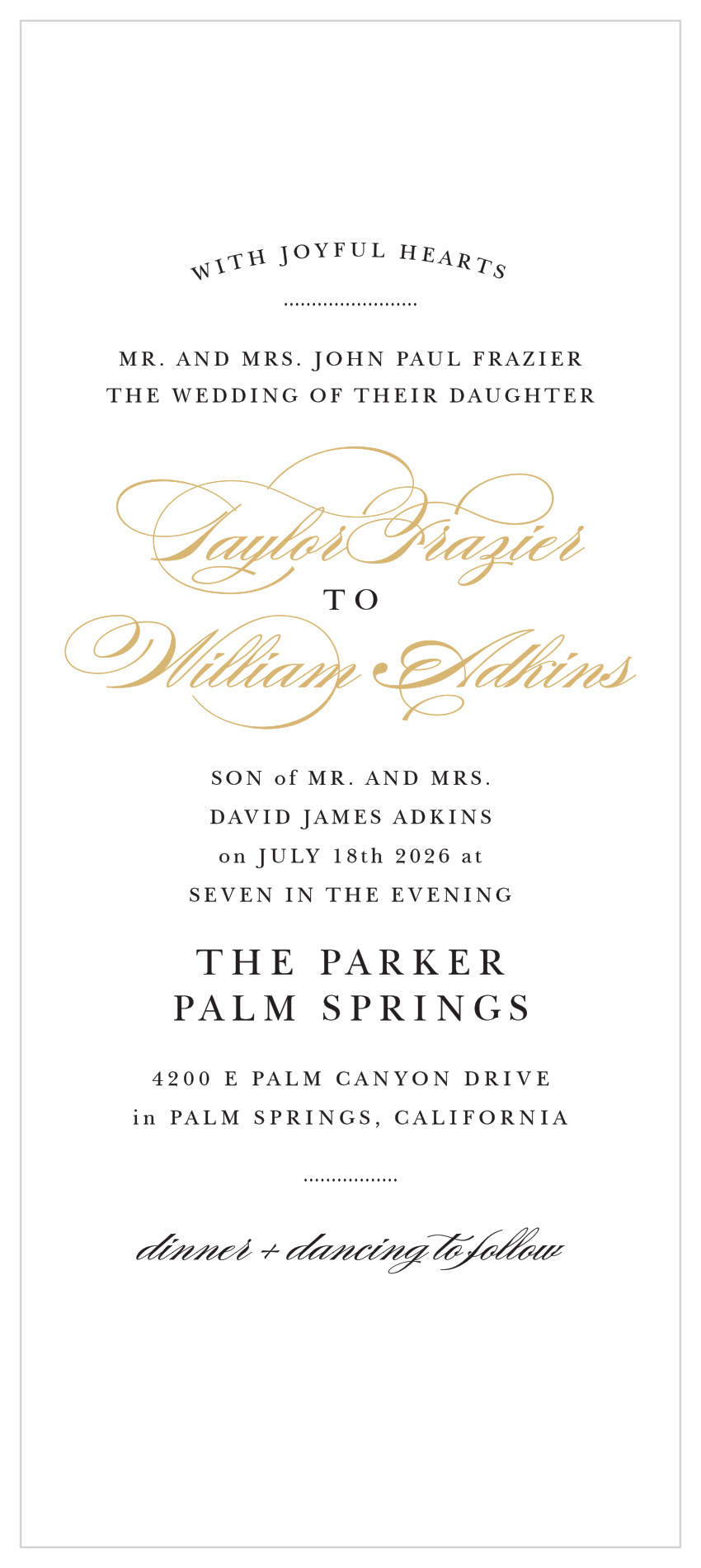 Elegant Vintage Tea Wedding Invitations