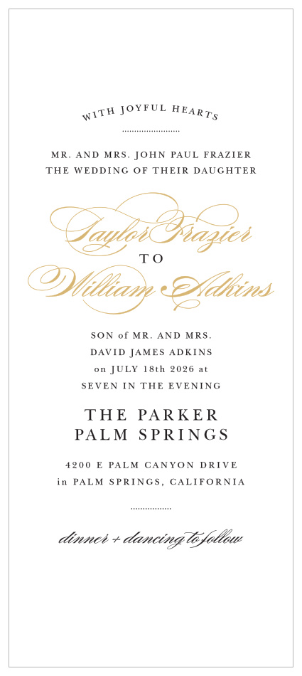 Announce your wedding in pure class with our Elegant Vintage Tea Wedding Invitations.