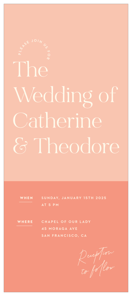 Announce the big day in style with our Fresh Type Tea Wedding Invitations.