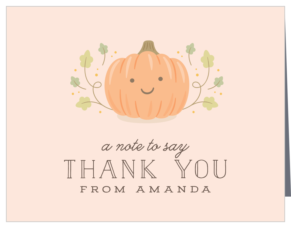 Baby Pumpkin Baby Shower Thank You Cards