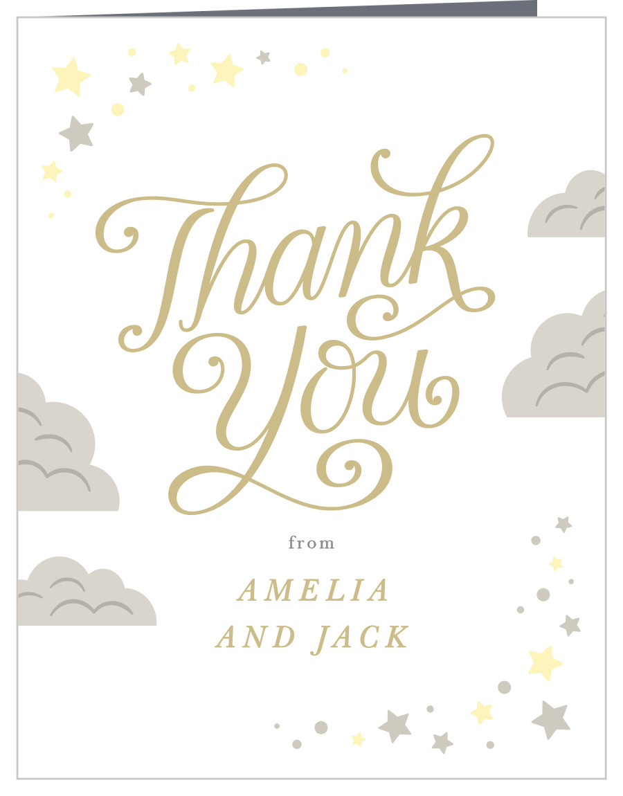 Starry Sky Baby Shower Thank You Cards