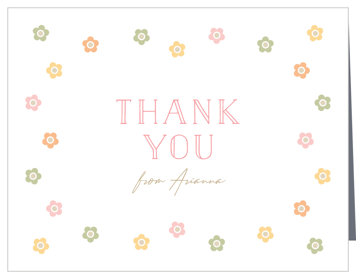 Teeny Florals Baby Shower Thank You Cards