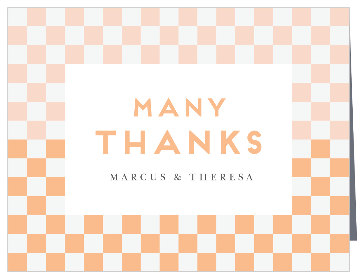 Checkered Couple Baby Shower Thank You Cards
