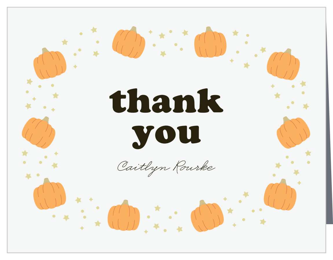 Tiny Pumpkins Baby Shower Thank You Cards