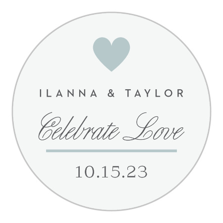 Rings & Stripes Wedding Stickers