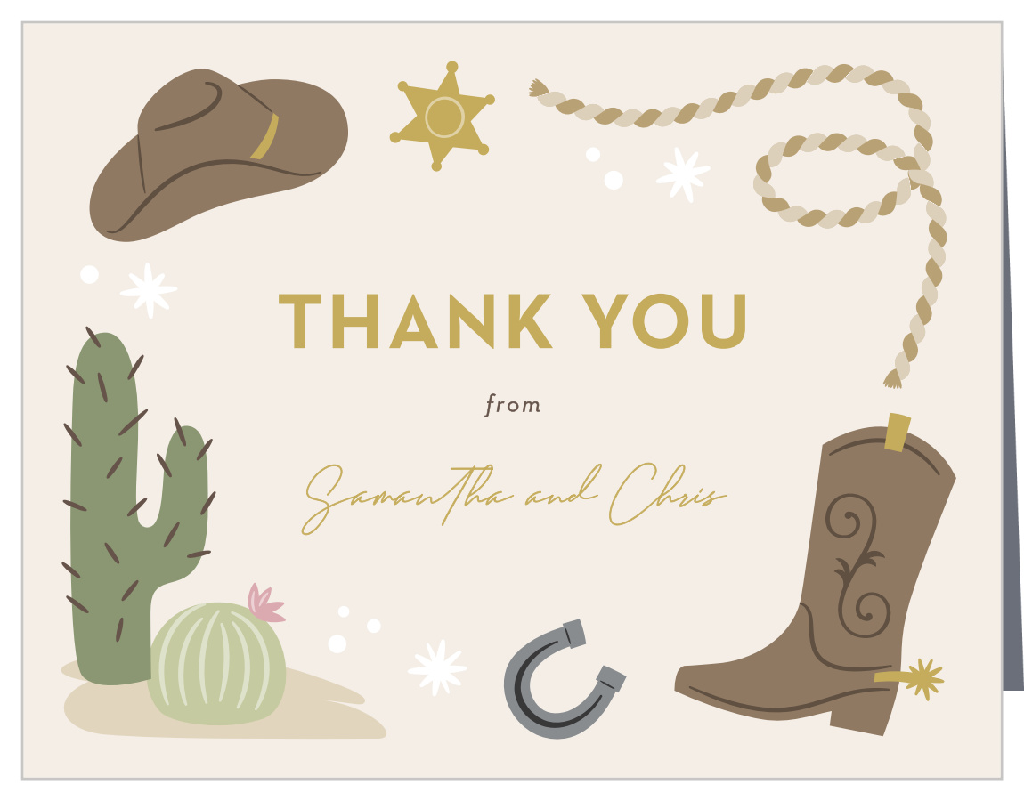 Baby Cowboy Baby Shower Thank You Cards