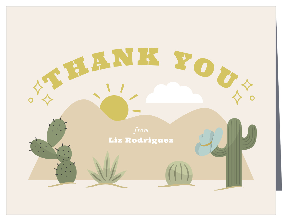 Western Scene Baby Shower Thank You Cards