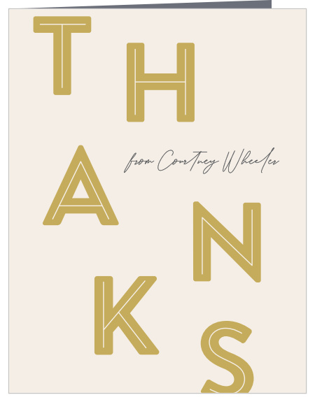 Send out some personalized appreciation with our Scattered Letters Baby Shower Thank You Cards.