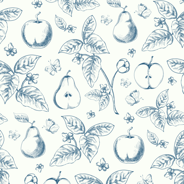 Our Orchard Fruits Peel and Stick Wallpaper are sure to add a rustic farmhouse feel to any room in your home.