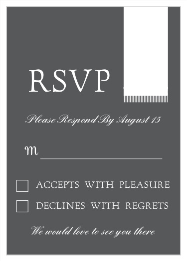 Obtain your guests attendance by sending out this RSVP card. Customize the colors and fonts to match you Bar Mitzvah theme exactly!