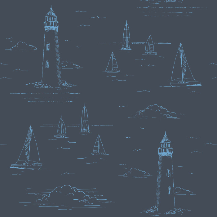 Create an ocean seascape in your own home with our Ponce Inlet Peel and Stick Wallpaper.