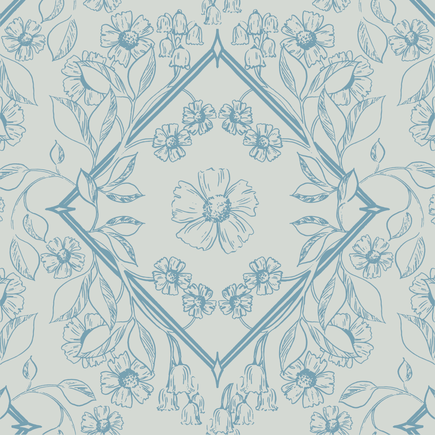 Blossoming Diamond Wallpaper