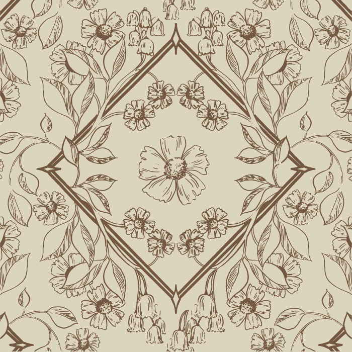 Create a beautiful garden on any wall in your home with our Blossoming Diamond Peel and Stick Wallpaper.