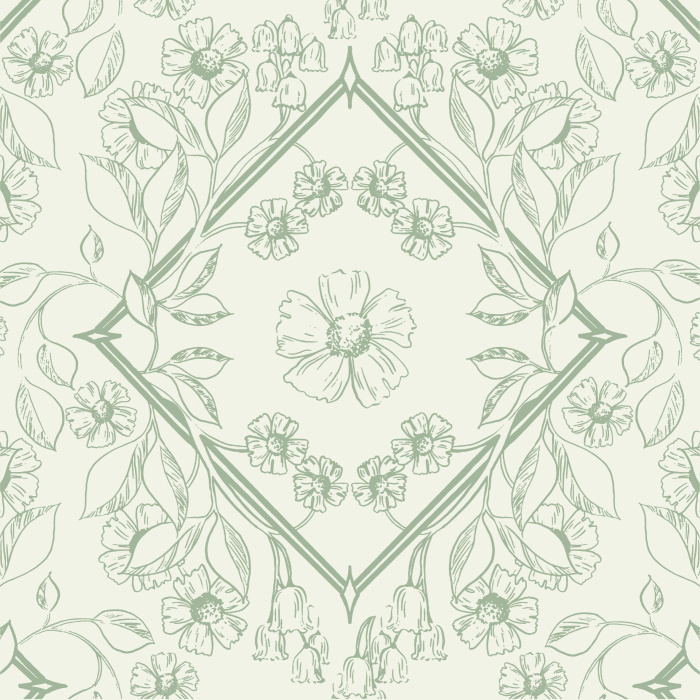 Create a beautiful garden on any wall in your home with our Blossoming Diamond Peel and Stick Wallpaper.