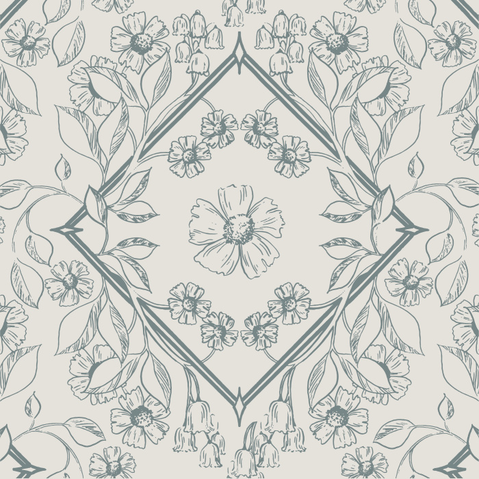 Create a beautiful garden on any wall in your home with our Blossoming Diamond Peel and Stick Wallpaper.