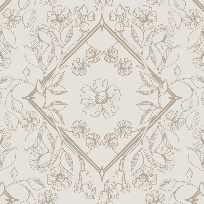 Create a beautiful garden on any wall in your home with our Blossoming Diamond Peel and Stick Wallpaper.